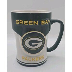 Russ Green Bay Packers 12 oz Sculptured Raised Design Coffee Mug Cup - Thailand